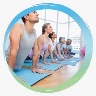 Yoga Mat Png - Men And Women In Pilates Class, Transparent Png, Free Download