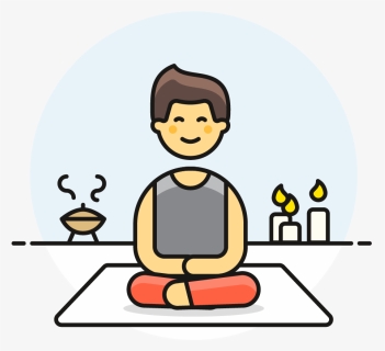 Picture Library Library Icon Image Creator Pushsafer - Meditation Clip Art Male, HD Png Download, Free Download
