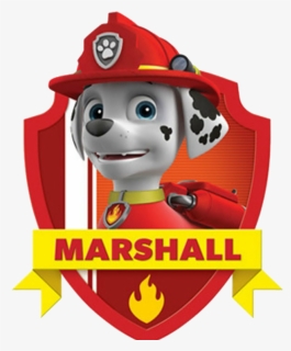 It"s Marshall Press 2 To Hear From The Fire Pup - Escudo Marshall Paw Patrol Png, Transparent Png, Free Download