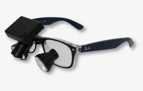Ray-ban With Loupes And A Wireless Headlight - Plastic, HD Png Download, Free Download