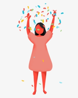 Confetti Thrower Transparent - Illustration, HD Png Download, Free Download