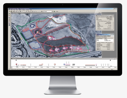 Gps Pathfinder Office On Pc Monitor - Gis Trimble, HD Png Download, Free Download