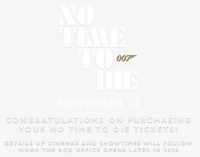 No Time To Die - Poster, HD Png Download, Free Download