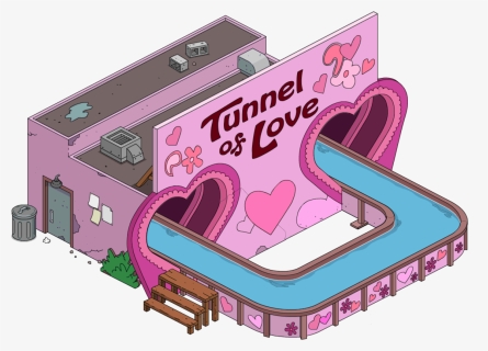 The Simpsons Clipart Eating - Tunnel Of Love Attraction, HD Png Download, Free Download