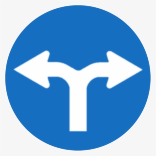 Vorgeschriebene Fahrtrichtung - Road Sign Left Or Right, HD Png Download, Free Download