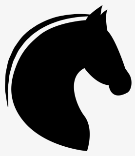 Horse Head With Horsehair Line And Semicircular Back - Horse Head Silhouette Png, Transparent Png, Free Download