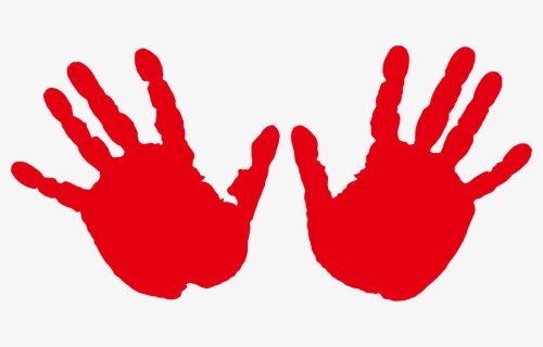 Sticker Hand Silhouette - Vector Palm Hands Png, Transparent Png, Free Download