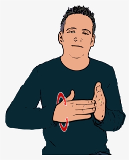 Transparent Hand Touch Png - Fist On Hand Sign Language, Png Download, Free Download