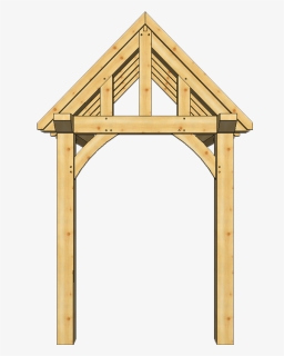 Softwood Porch With King Post Truss - Writing Desk, HD Png Download, Free Download
