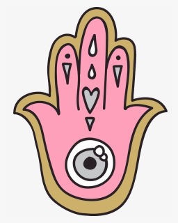 Hand Painted Palm Harajuku Style Transparent - Hand, HD Png Download, Free Download