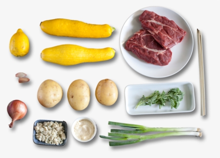 Steak & Summer Squash Kabobs With Blue Cheese Potato - Recipe, HD Png Download, Free Download