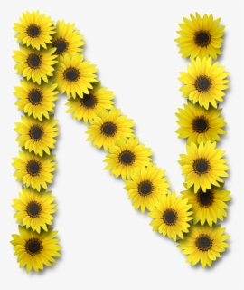 Letter N Sunflower Design, HD Png Download, Free Download