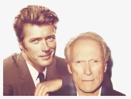 #clint Eastwood #freetoedit - Actors With Their Younger Selves, HD Png Download, Free Download