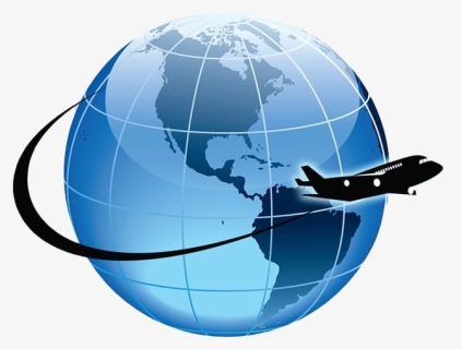 Travel Earth Globe Png Image - Globe Airplane Logo Png, Transparent Png, Free Download