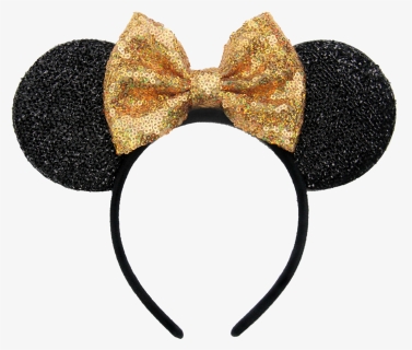 #mikymause #minniemouse #ears #black #gold - Headpiece, HD Png Download, Free Download
