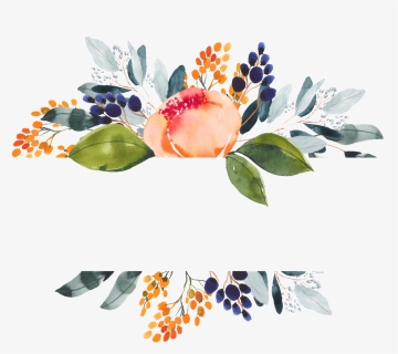 Hand Painted Flowers Green Leaf Mosaic Decorative Watercolor - Watercolor Painting Flower Png, Transparent Png, Free Download
