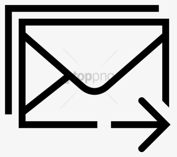 Free Png Send Button Icon - Envelope Black And White Clipart, Transparent Png, Free Download