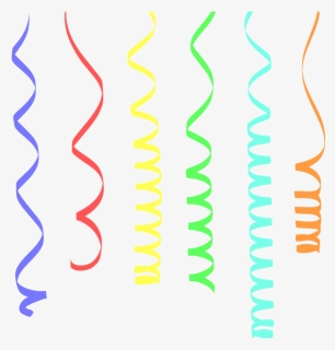 Colorful Streamers - Streamers Clipart Black And White, HD Png Download, Free Download