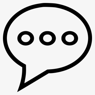 Message Bubble With Dots - Circle, HD Png Download, Free Download