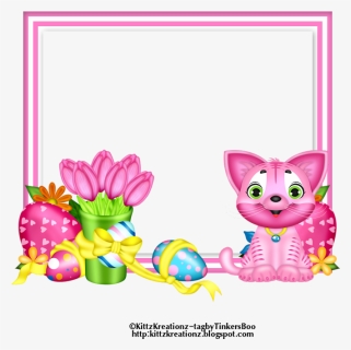 Pink Easter Frame Cluster , Png Download, Transparent Png, Free Download