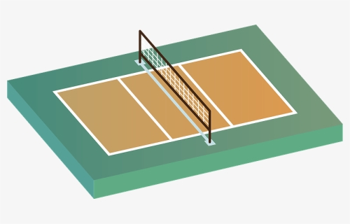 Volleyball Court Sports Clipart - バレーボール コート イラスト フリー, HD Png Download, Free Download