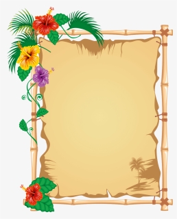 Transparent Caribbean Clipart - Tropical Flower Border Transparent, HD Png Download, Free Download