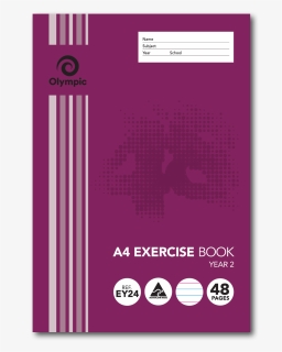 Exercise Book - Olympic - A4 - Year 2 - 48 Page - Exercise Book Cover Page Design, HD Png Download, Free Download