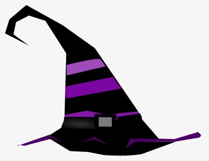 Transparent Witch Hat Png - Purple And Black Witch Hat, Png Download, Free Download