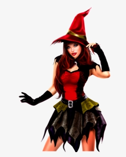 Halloween Sorcières Sexy Witches Personnages Png - Costume Hat, Transparent Png, Free Download