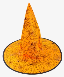 Halloween Witches Hat - Orange Halloween Hat, HD Png Download, Free Download