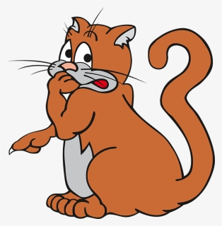 Orange Cat Clipart 19, Buy Clip Art - Worried Cat Cartoon, HD Png Download, Free Download