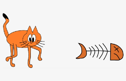 Cat, Animal, Orange, Fisch, Dead, Sceleton, Funny - Funny Cartoon Jokes For Kids, HD Png Download, Free Download