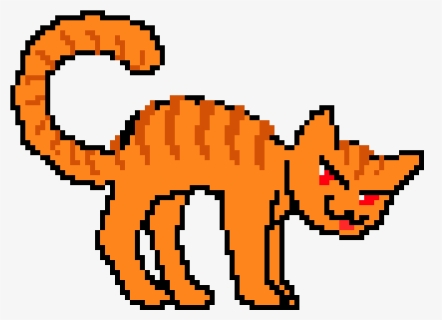 Pixel Cat Orange Png, Transparent Png, Free Download