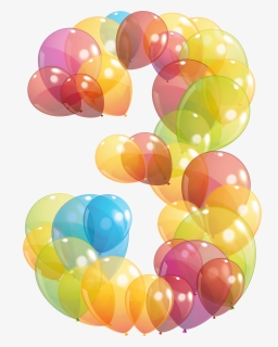 This Png Image - Number Balloons Clipart, Transparent Png, Free Download