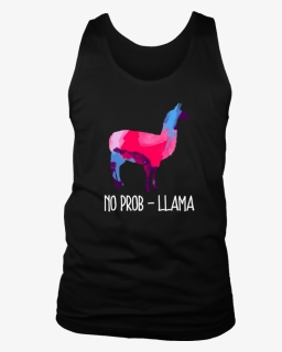 Llama T-shirt, No Prob Llamas Lovers Watercolor Shirt - Animal, HD Png Download, Free Download
