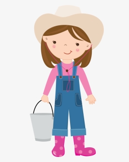Cute Farm For Girls Clip Art - Farm Girl Clipart, HD Png Download, Free Download