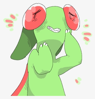 When Flygon Blushes Green Reblog If U Agree - Cartoon, HD Png Download, Free Download