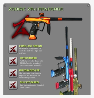 Introducing The Zodiac Renegade Zr 1 Top Shelf Electro - Paintball Gun Spool, HD Png Download, Free Download