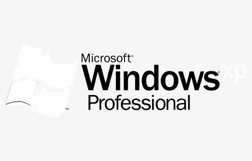 Microsoft Windows Xp Professional Logo Black And White - Windows Xp, HD Png Download, Free Download