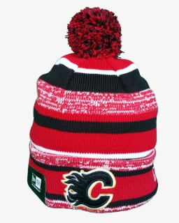 Calgary Flames Nhl Sport Fleece Lined Pom Toque , Png - Beanie, Transparent Png, Free Download