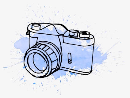 #ftestickers #camera #watercolor #stain #splash #paint - Camera Drawing Transparent, HD Png Download, Free Download