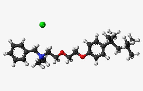 Benzethonium Chloride 3d Balls - Molecule, HD Png Download, Free Download