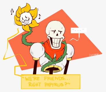 Undertale Flowey And Papyrus Fanart, HD Png Download, Free Download