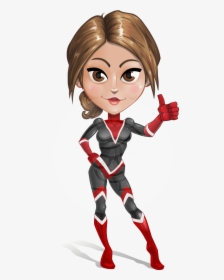 Female Action Hero Cartoon, HD Png Download, Free Download