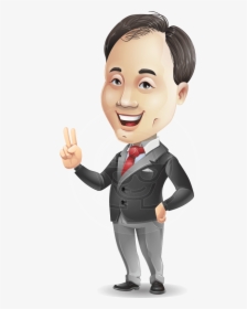 Asian Businessman Cartoon Vector Character - Business Character Cartoon Png, Transparent Png, Free Download