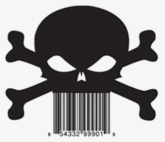 Product Code Two-dimensional Skull Universal Barcode - Skull Barcode Png, Transparent Png, Free Download