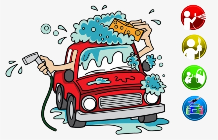 Car Wash Cartoon Clip Art - Car Wash Cartoon Png, Transparent Png, Free Download