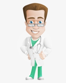 Expert Male Doctor Cartoon Vector Character Aka Isaac - Male Doctor Cartoon Png, Transparent Png, Free Download