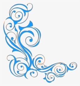 Banner Freeuse Download Blue Ornament Clip Art Transprent - Floral Design, HD Png Download, Free Download