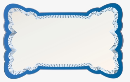 Blue Outline Tray Badge Blue Dot Border With White, HD Png Download, Free Download